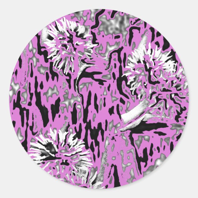 WILDBLUMEN RUNDER AUFKLEBER (Vorderseite)