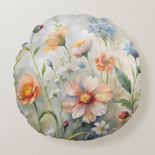 Wildblumen Rundes Kissen