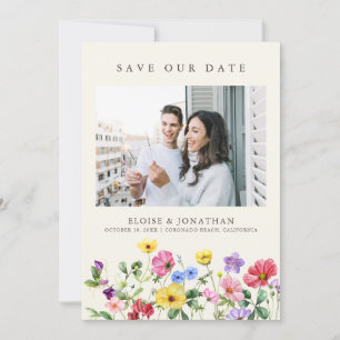 Wildblumen-Rustikal-Chic-Floral-Boho-Country-QR-Co Save The Date