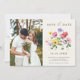 Wildblumen-Rustikal-Chic-Florales-Boho-Land-Foto Save The Date