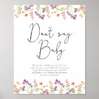 Wildblumen sagen kein Baby