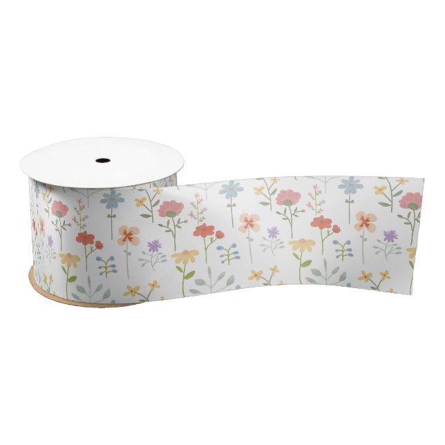 Wildblumen Satinband (Spule)