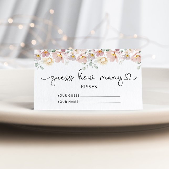 Wildblumen schätzen, wie viele Küsse Bridgame Begleitkarte (Von Creator hochgeladen)