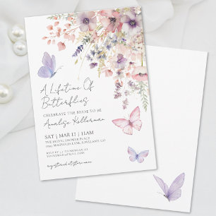 Wildblumen-Schmetterling-Braut- Dusche Einladung