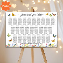 Wildblumen Schmetterlinge 27 Tische Hochzeitssitze