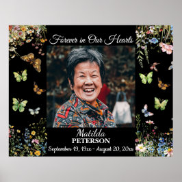 Wildblumen Schmetterlinge feiern Leben Poster