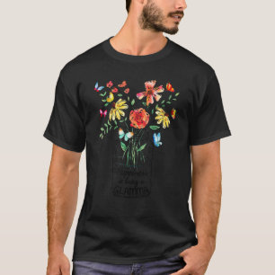 Wildblumen-Schmetterlings-Glück bedeutet ein Glamm T-Shirt