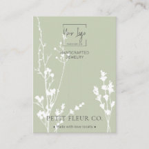 Wildblumen Schmuck-Haarschnitt-Display-Karte