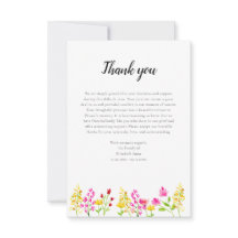 Wildblumen Schrift Trauer Danke Aquarell