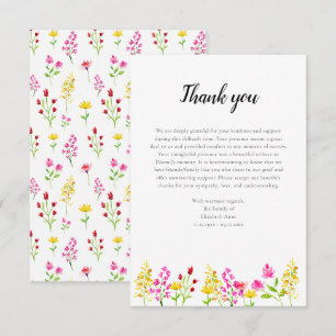 Wildblumen Schrift Trauer Danke Aquarell