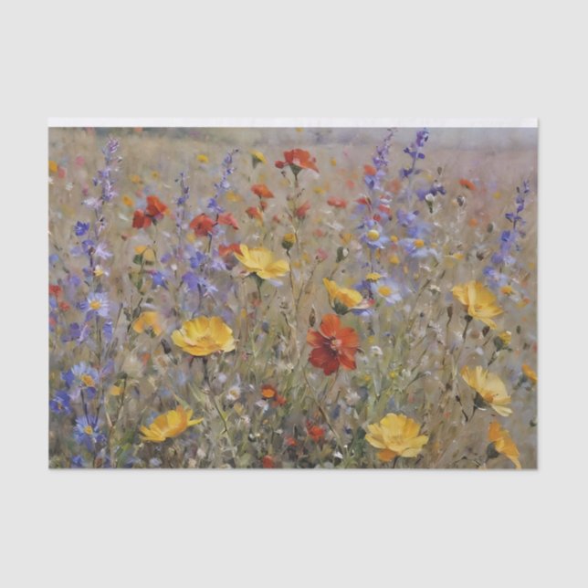 Wildblumen Seidenpapier (Vorderseite)