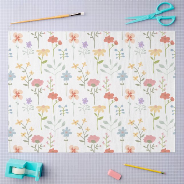 Wildblumen Seidenpapier (Basteln)