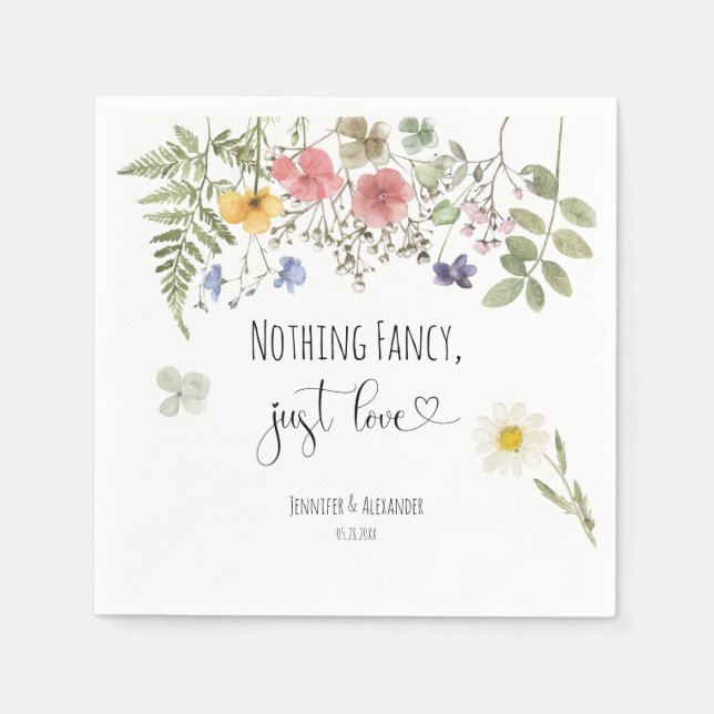 Wildblumen Serviette (Vorderseite)