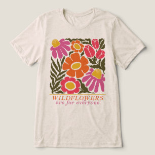 Wildblumen sind für jedermann im Jugendstil Tri-Blend Shirt