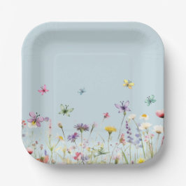 Wildblumen skurriles Party Pappteller