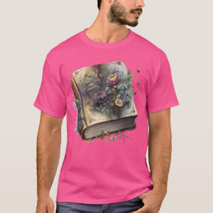 Wildblumen Sommer Floral Buch Horror Lustig Gothic T-Shirt
