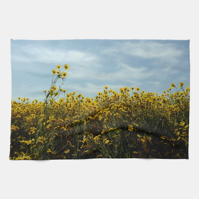 Wildblumen Sonnenblumen Küchentuch (Horizontal)