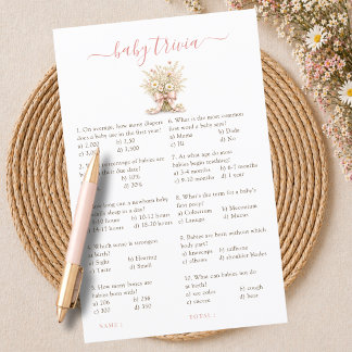 Wildblumen-Staubrose-Bogen-Baby-Shower-Spiel Baby-