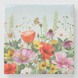 Wildblumen Steinuntersetzer