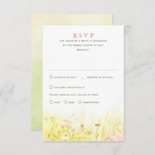 Wildblumen Summer Wedding RSVP Cards
