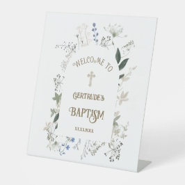 Wildblumen Taufe Begrüßungszeichen Sockelschild