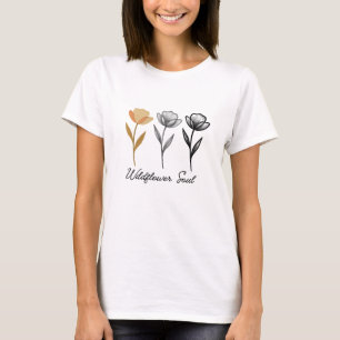 Wildblumen-Trenddesign T-Shirt