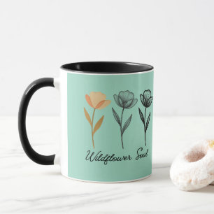 Wildblumen-Trenddesign Tasse