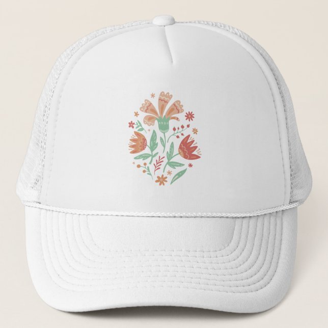 Wildblumen Truckerkappe (Vorderseite)