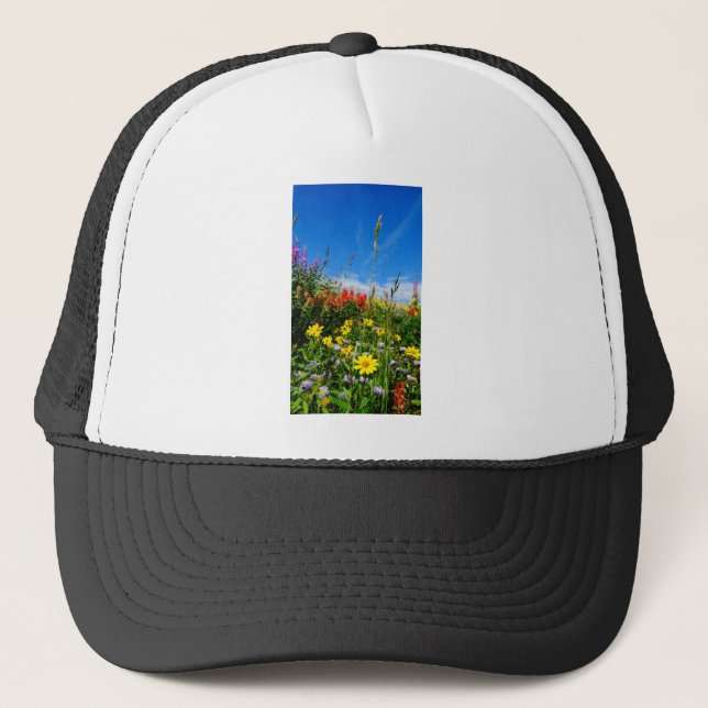 Wildblumen Truckerkappe (Vorderseite)