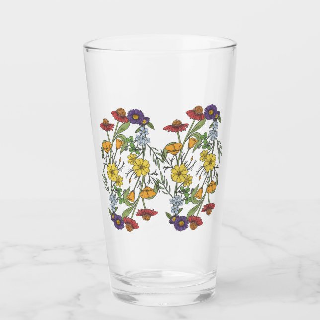 Wildblumen Tumnler Glas (Vorderseite)