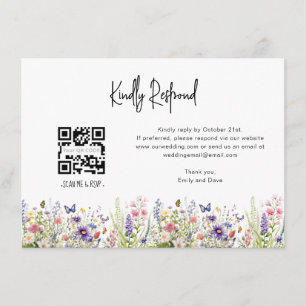 Wildblumen UAWG Wedding QR CODE Details auf der Rü Begleitkarte