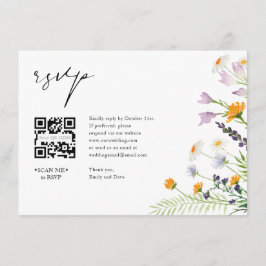 Wildblumen UAWG Wedding QR CODE Details auf der Rü Begleitkarte