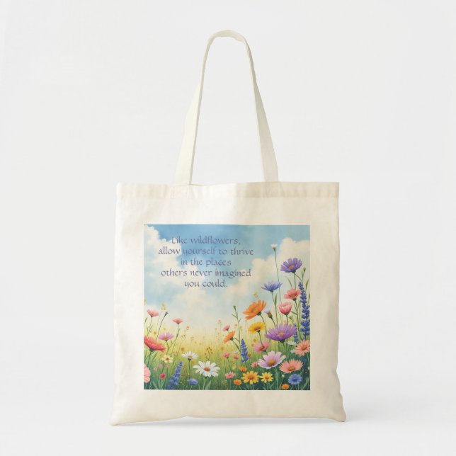 Wildblumen und Angebote Tragetasche (Vorne)