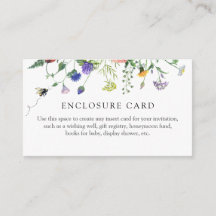 Wildblumen und Beduschenkarte