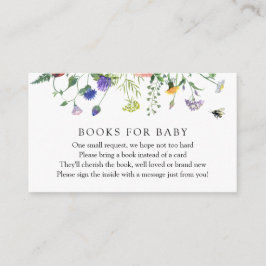 Wildblumen und Bienenbücher für Babyanfragen Begleitkarte