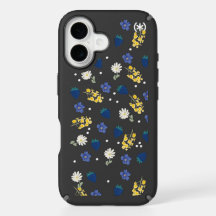 Wildblumen- und Brombeer-Blumenmuster