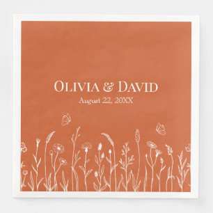 Wildblumen und Butterfiles Hochzeiten von Napkins Serviette