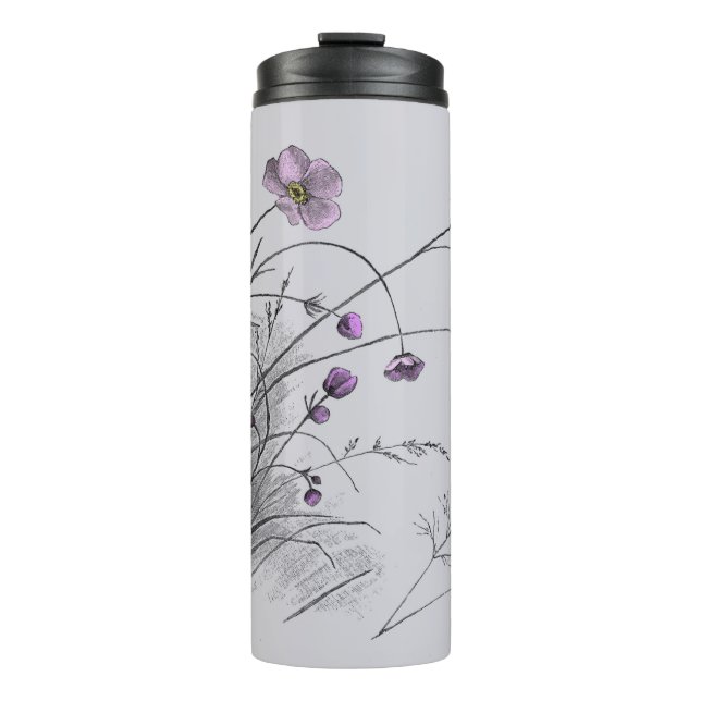 Wildblumen und Butterfly-Wärmer Thermosbecher (Vorderseite)