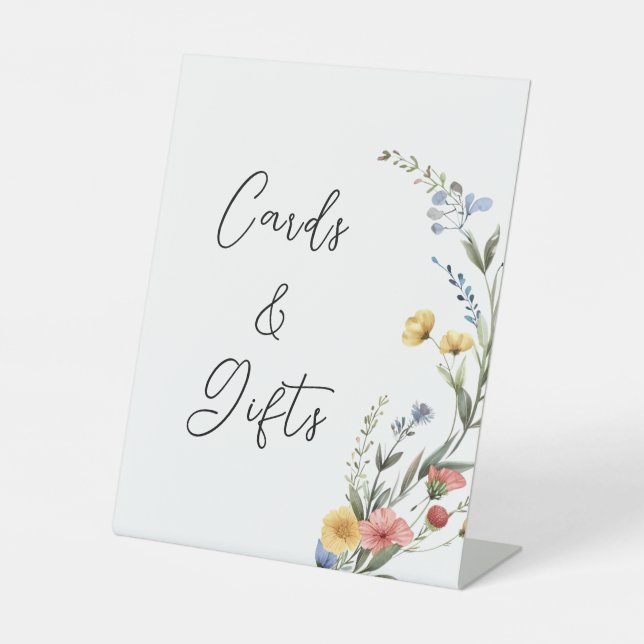 Wildblumen und Geschenke in Farbe Sockelschild (Vorderseite)