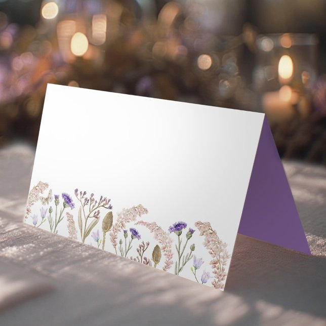 Wildblumen und Gräser Hochzeit im Herbst Platzkarte (Von Creator hochgeladen)