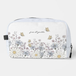 Wildblumen und Schmetterling Waschbeutel