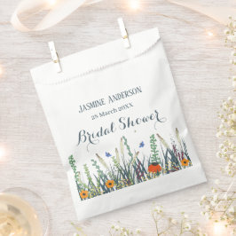 Wildblumen und Schmetterlinge Brautparty Geschenktütchen