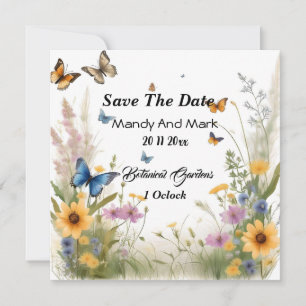 Wildblumen und Schmetterlinge, Save The Date