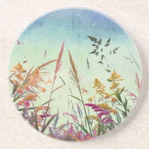 Wildblumen und Stars Getränkeuntersetzer