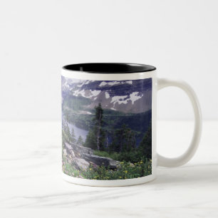 Wildblumen und versteckter See, Strauchartig Zweifarbige Tasse