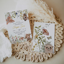 Wildblumen und Woodland Animals Kinderdusche