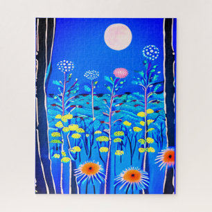 Wildblumen unter Vollmond