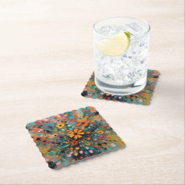 Wildblumen Untersetzer, blühend, lebhaft Untersetzer