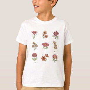 Wildblumen Vintage Blume Botanische T-Shirt