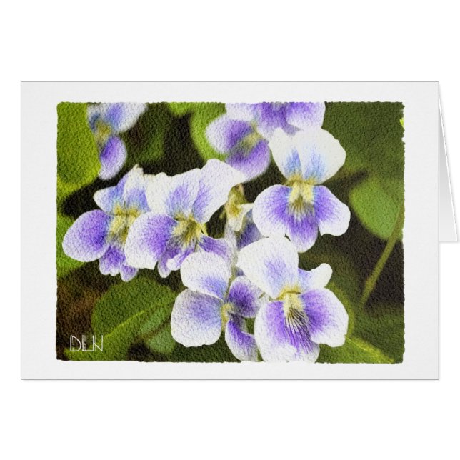 Wildblumen-Violetten/ Blumenmuster-/Aquarellbilder (Vorderseite (Horizontal))